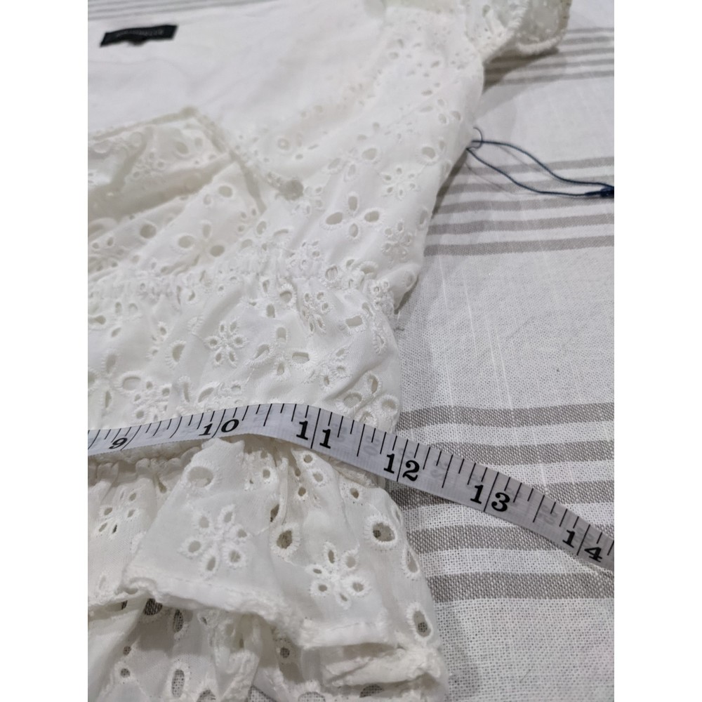Majorelle White Eyelet Cottagecore Blouse Size XS - Picture 9 of 10